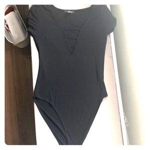 Black crossed diaper shirt